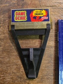 Vintage Nintendo Nes Game Genie Gold Video Game Enhancer + Box + Manual Booklet