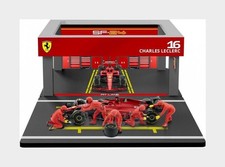1:43 BURAGO Ferrari F1 Sf-24 Diorama Pit-Stop 16 2024 Leclerc BU36862-L Model