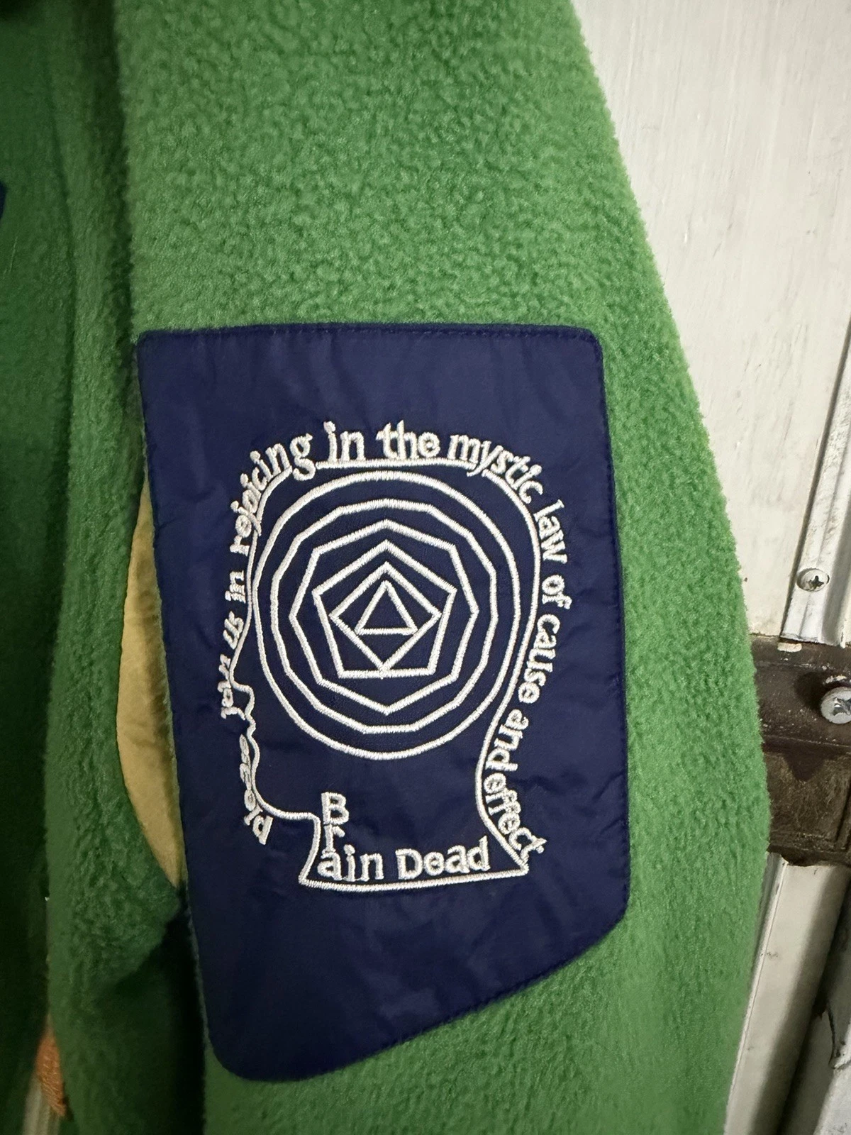 North Face x Brain Dead 89 Placket Pullover Fleece Green Size Large - product detail image 3