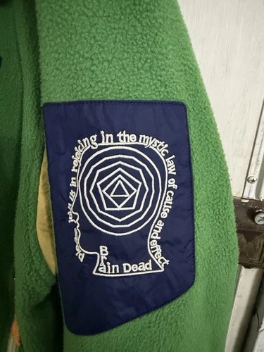 North Face x Brain Dead 89 Placket Pullover Fleece Green Size Large image 3