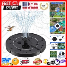 Solar Fountain for Bird Bath, Solar Water Fountain with Multiple Nozzles & Fi...
