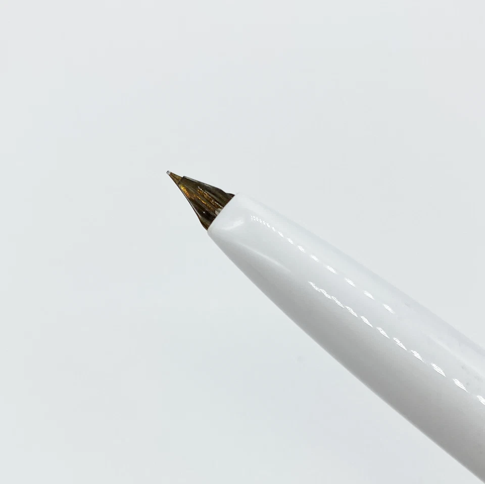 Pluma Estilográfica PLATINO Oro 14K Plumín Talla Corta Patrón Rosa Sin Usar De Colección Japón Foto 3 de 4