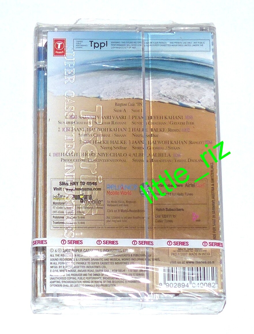 Honeymoon Travels Pvt Ltd Bollywood cassette tape (not CD