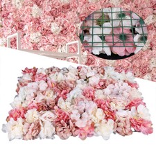 6 Flower Wall Panel Party Artificial Wedding Bouquet Decor Romantic Rose Flower