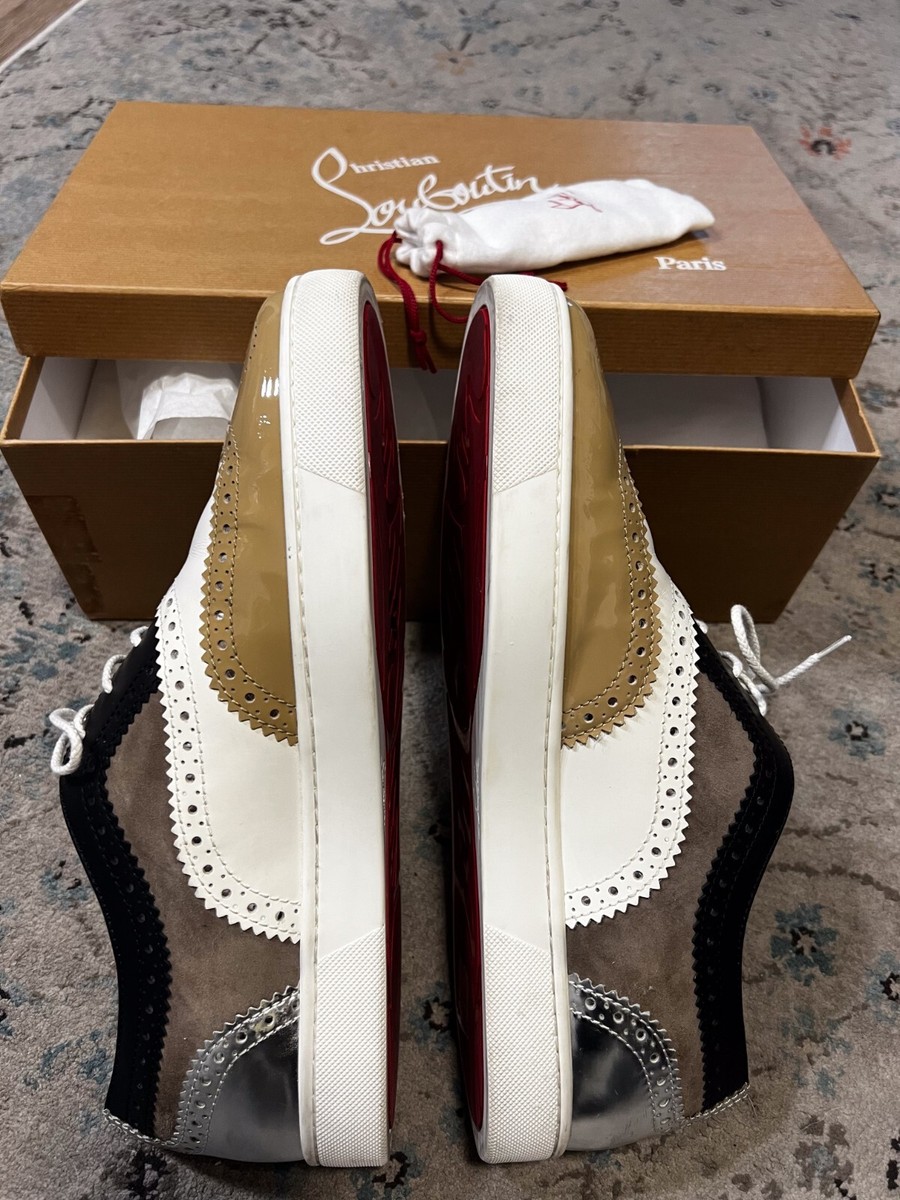 Christian Louboutin Golfito Flat Gomme Suede Red Bottoms Men 12.5