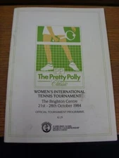 21/10/1984 Tennis Programme: The Pretty Polly Womens International Tournament [A
