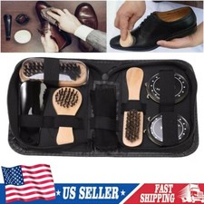 Shoe Cleaning Polish Shine Care Kits Set For Leather Boots Shoes Sneakers US New