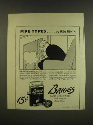 briggs pipe tobacco 1944 Briggs Pipe Mixture Tobacco Ad - Pipe types.. By Rea Irvin