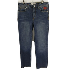 Free People Four Season Embroidered Rose Jeans Women's Size 27x27 Ankle Crop