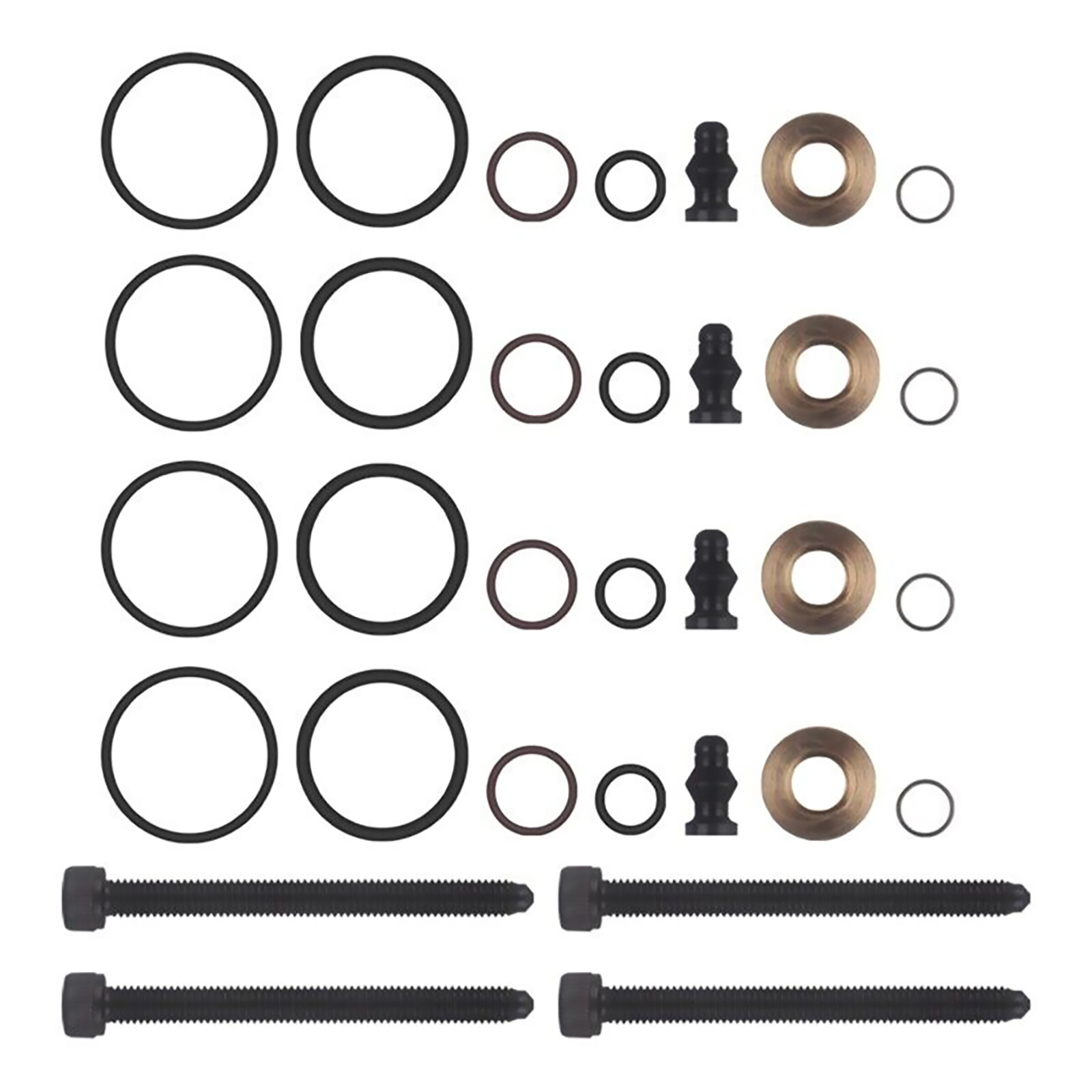 4PCS Injector Seal Washer Kits with Bolts for Audi A6 2000-2005 Car Replacement