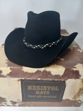 Vintage RESISTOL Size 7 1/8 The Champ XXX Beaver Western Cowboy Hat...Made in TX