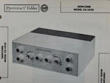 Sams Photofact Repair Service Parts Manual For Newcomb Amp Model CO-1020