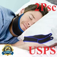 2Anti Snore Chin Strap Stop Snoring Belt Sleep Apnea Chin Support Strap Aid Tool