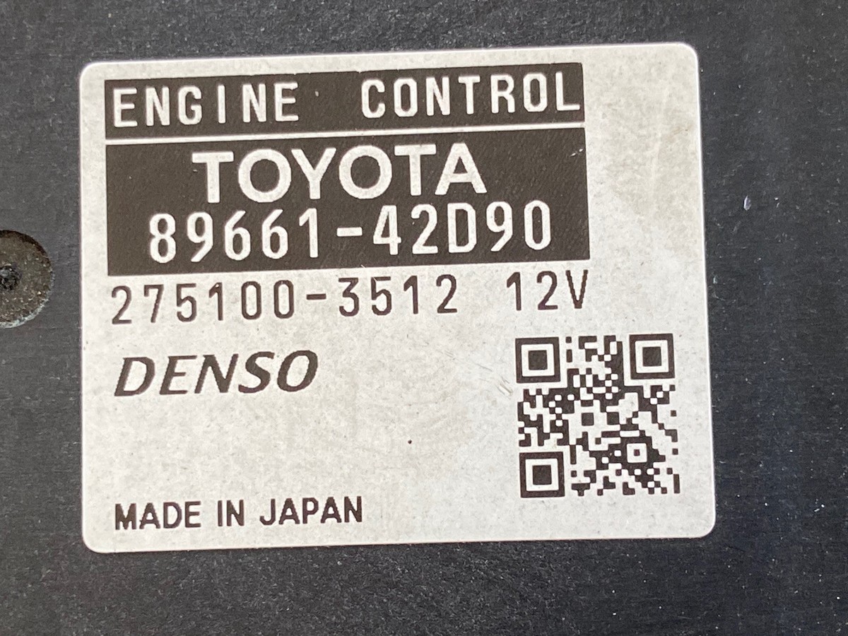 2006 TOYOTA RAV4 ENGINE COMPUTER MODULE ECU 89661-42D90 2WD AUTO 6