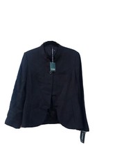 Hobbs Women Coarse Linen Blazer Nile Jacket Black Size 14 Nwt £149