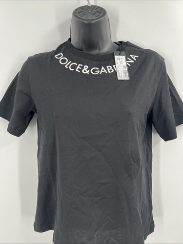 Dolce & Gabbana Manica Corta Kids Black Crew Neck Short Sleeve Tee Shirt Size 12 - Picture 2 of 18