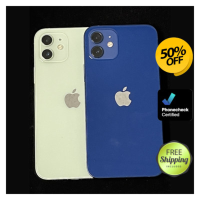 Apple iPhone 12 64GB/128GB - Black, Blue, Green - Unlocked, Verizon, AT&T, 5G
