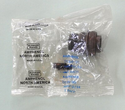 Vintage MS3106A16S-4P Amphenol Military Circular Connector 2 Pin Cbl Mnt solder