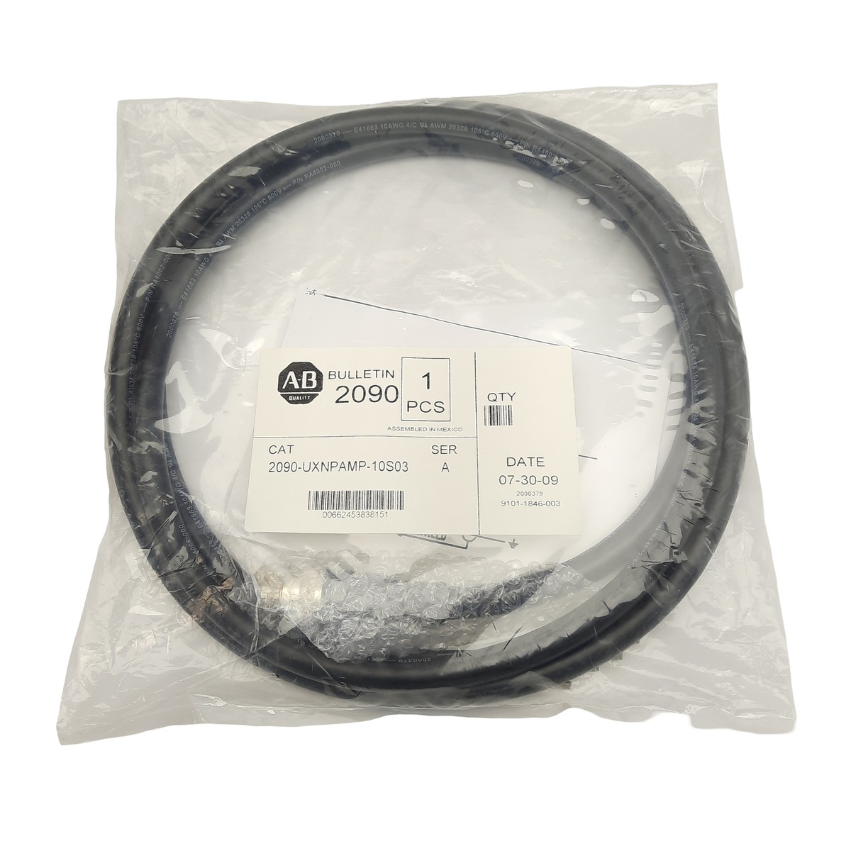 Allen Bradley 2090-UXNPAMP-10S03 Motor Power Cable, 4-Pin Allen Bradley 2090-UXNPAMP-10S03 Motor Power Cable, 4-Pin
