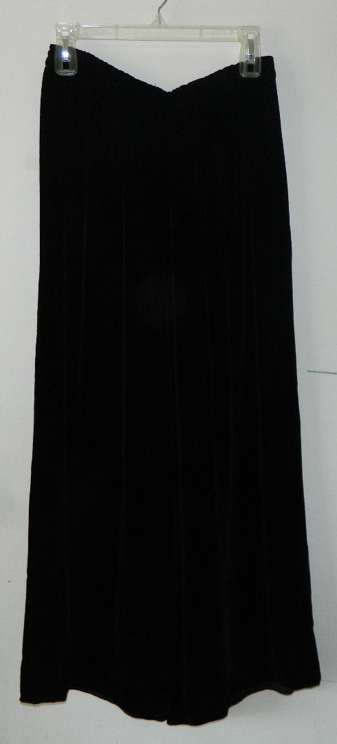 New Women Velour Carter Shibori Solid Black  Harem Pants Like Skirt Size S NWOT