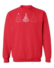 Christmas Trees Winter Holiday Funny Xmas Party Unisex Crewneck Sweatshirt