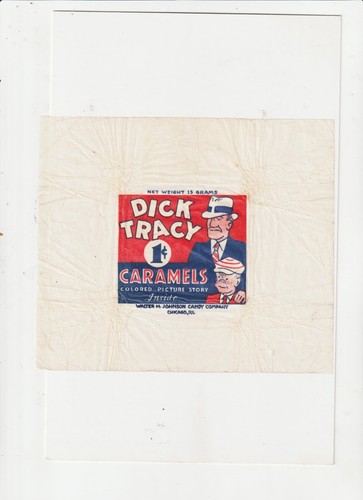 1937 Dick Tracy Caramels Walter Johnson Co Gum Wax Wrapper R-41 ORIGINAL VINTAGE - 第 1/2 張圖片