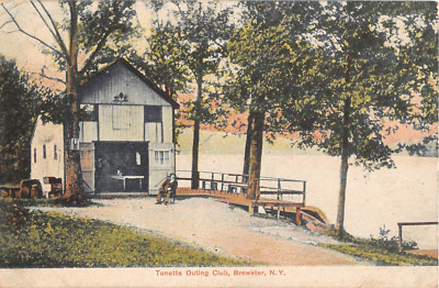 1911 Tonetta Outing Club Brewster NY post card Putnam county