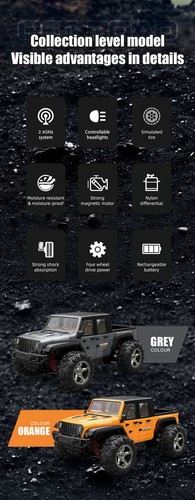 1/20 RC Truck Car 2.4G Climbing Vehicle Off-Road High-Speed Pickup Model Vehicle - Picture 9 of 24