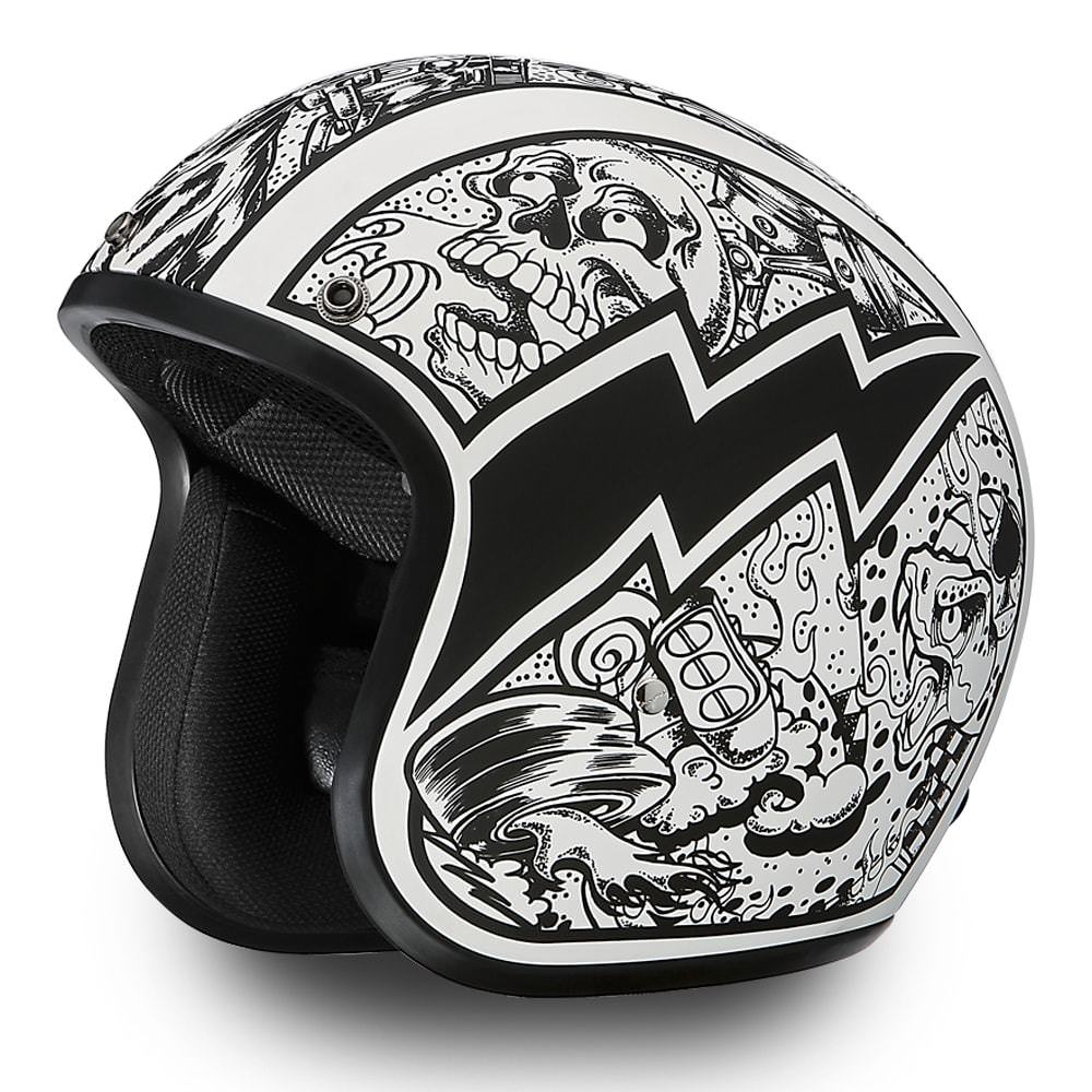 New Daytona Helmets Cruiser - W/ GRAFFITI Vintage Bike DOT