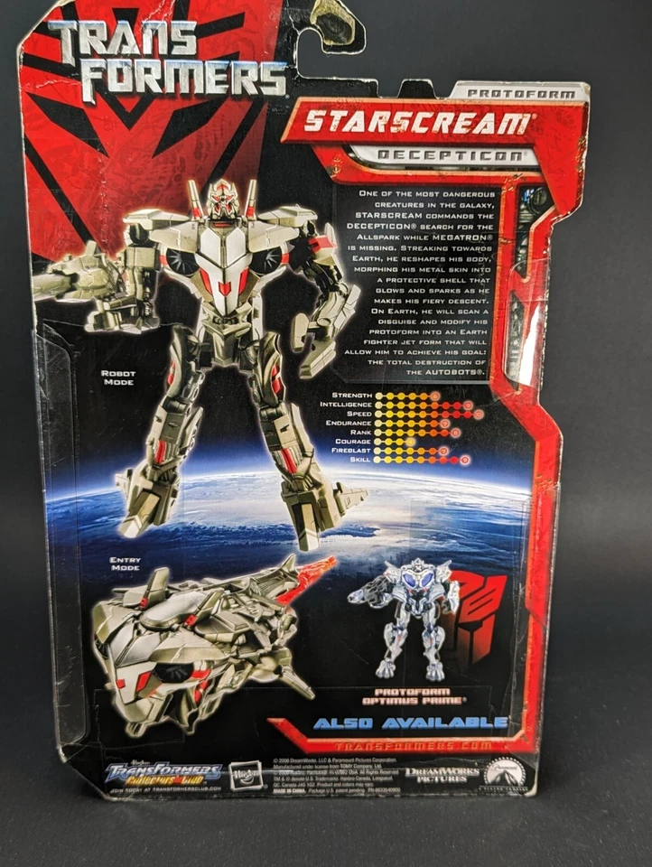 Transformers 2007 Movie Protoform Starscream Fusion Cluster Edition SEALED - Image 3 of 3