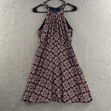 Express Womens Dress Multicolor Size 4 Floral Keyhole Back Lined 100% Polyester