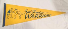 1960's San Francisco Warriors Pennant w/ Vintage Basketball Players