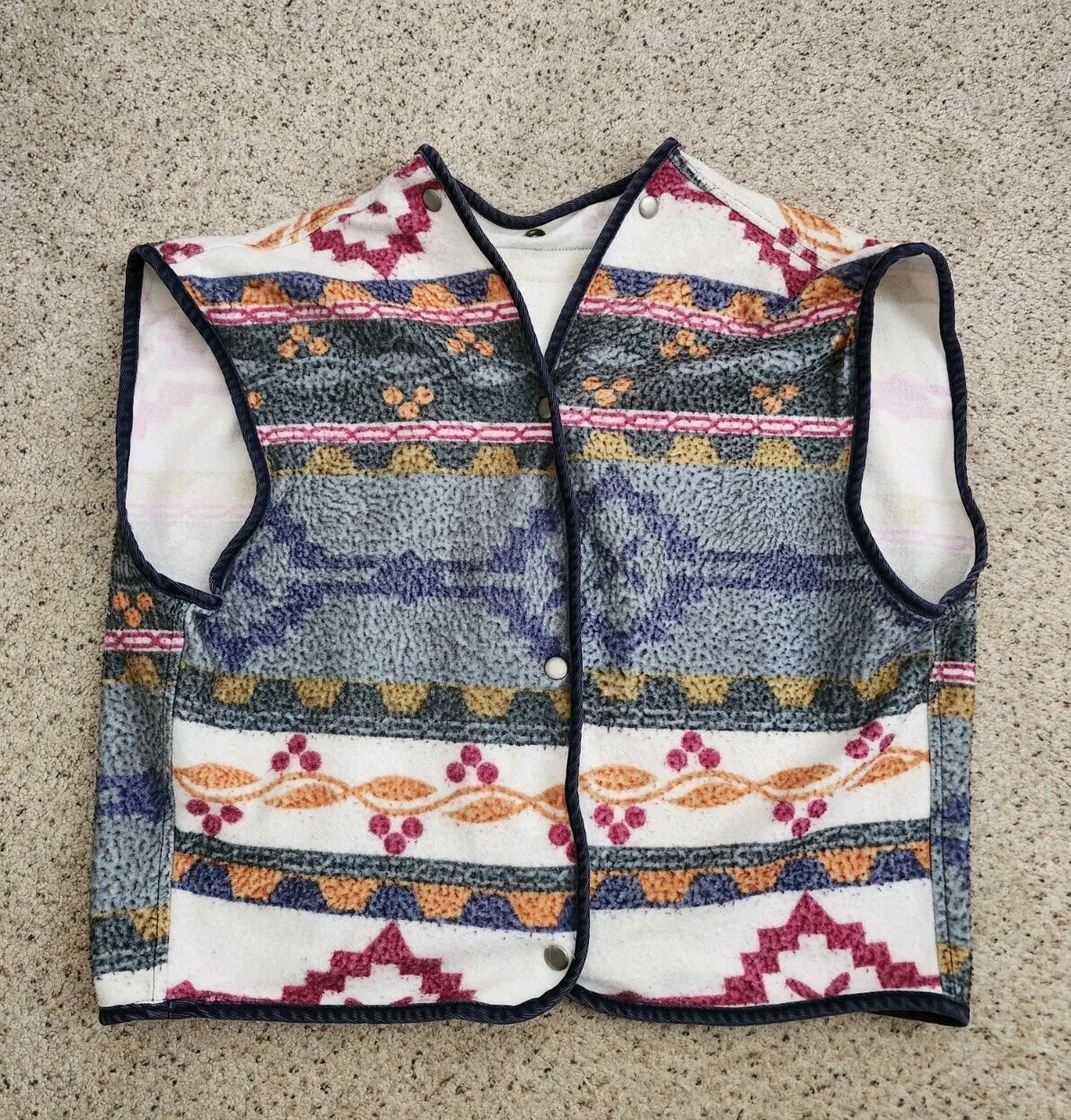 Authentic Winlet 1969 Aztec Snap Button Vest - image 1