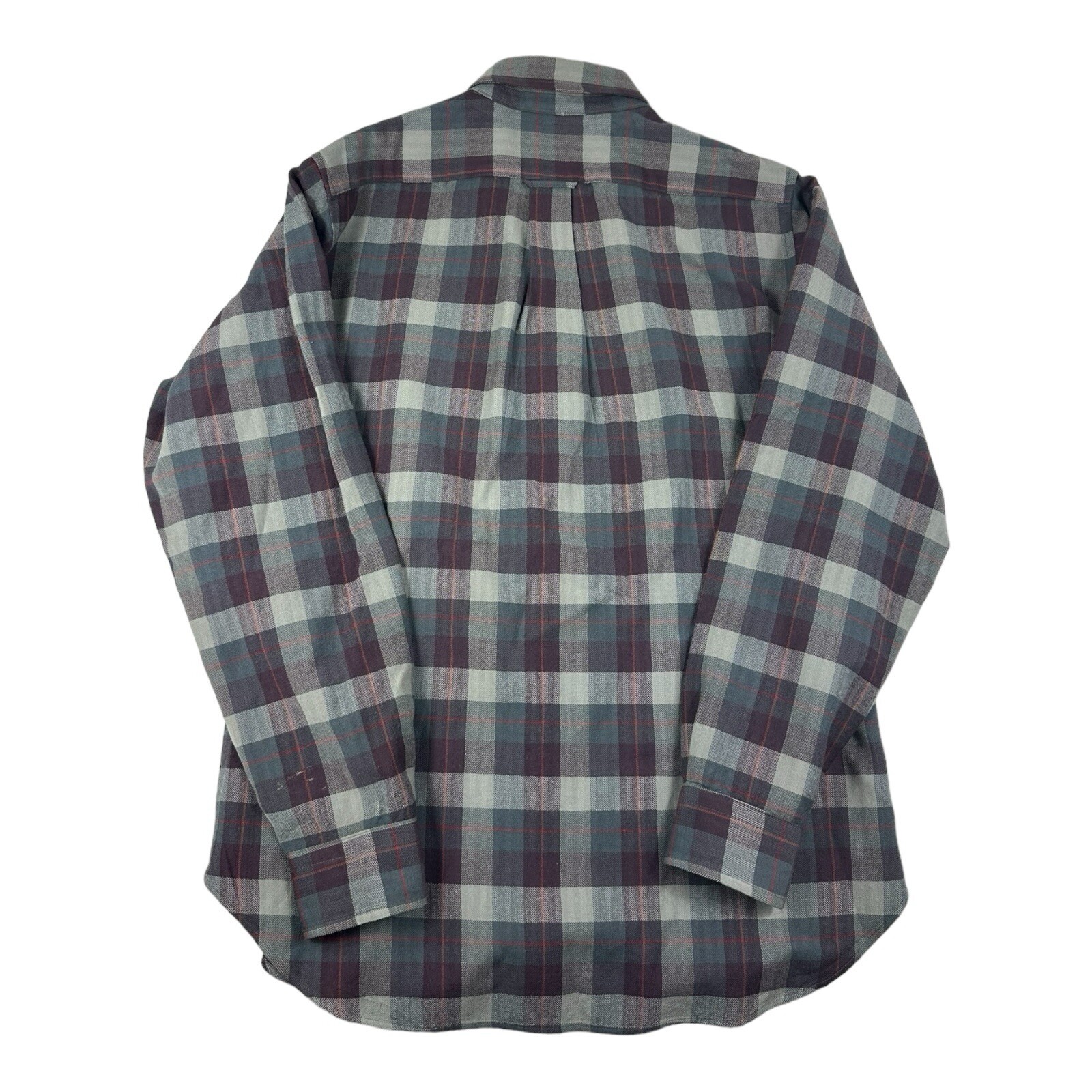 Pendleton Gray Purple Checked Lobo Wool Button Fr… - image 2