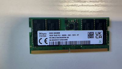 SK hynix HMCG78AGBSA095N 16GB DDR5 SODIMM PC5-5600B 1Rx8 Laptop