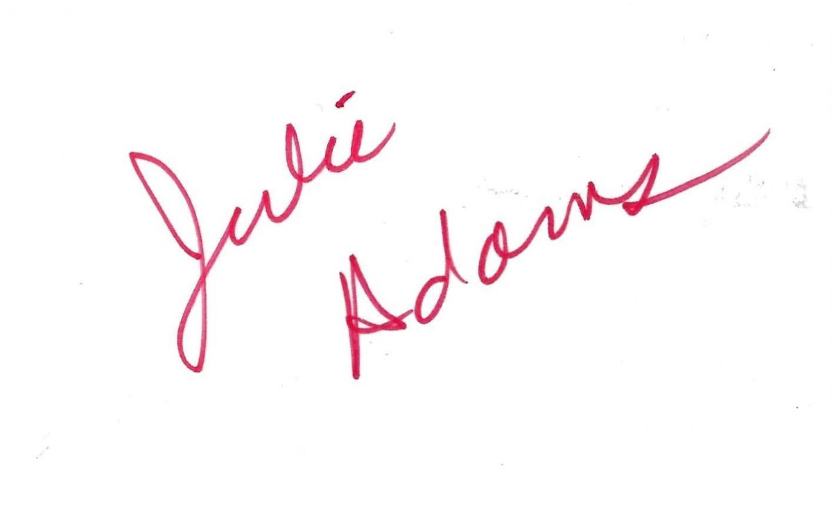 Adams, Julie: Autograph plus photo {b} Julie Adams, CREATURE FROM