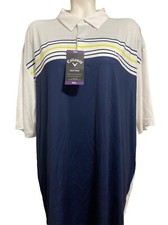 Callaway Mens XXL Performance Golf Polo Peacoat Daiquiri Green NWT