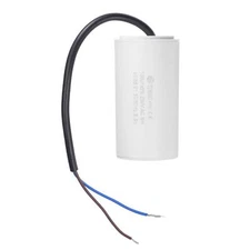 CBB60 Run Capacitor 100uF 250V AC 2 Wires 50/60Hz Cylinder 93x49mm White