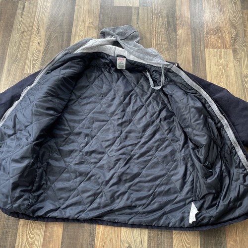 Genuine Dickies Coat Jacket Hooded Black Men size L (42 44) Needs small repair - Picture 10 of 12