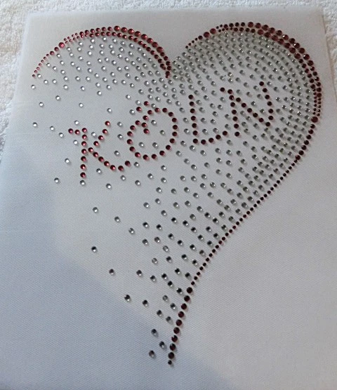 Hotfix Strass Bügelbild Bügelmotiv Applikation Herz Köln 140119 - Bild 2 von 3