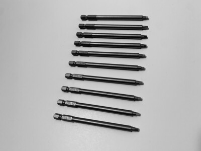 (10qty) Okma Japan #2 Square Magnetic Screwdriver S2 Drill Bit Tip 4-1/4'' Length