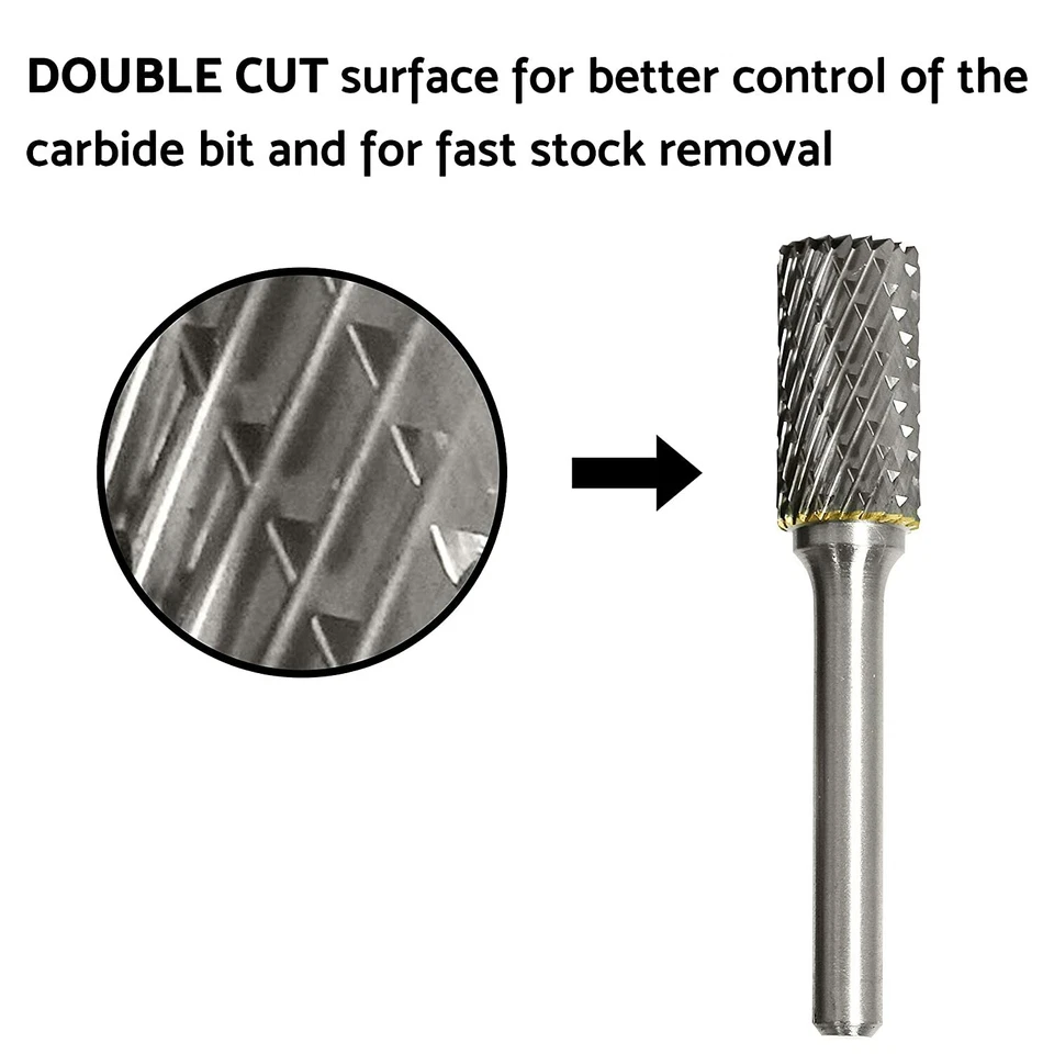 20-PACK Tungsten Solid Carbide Rotary Burr Set Cutting Burrs 1/8 for Dremel Tool - Image 4 of 4