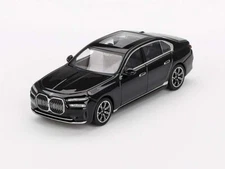 BMW i7 eDrive50 Black Sapphire (Mini GT) Diecast 1:64 Scale Model - TSM MGT00802