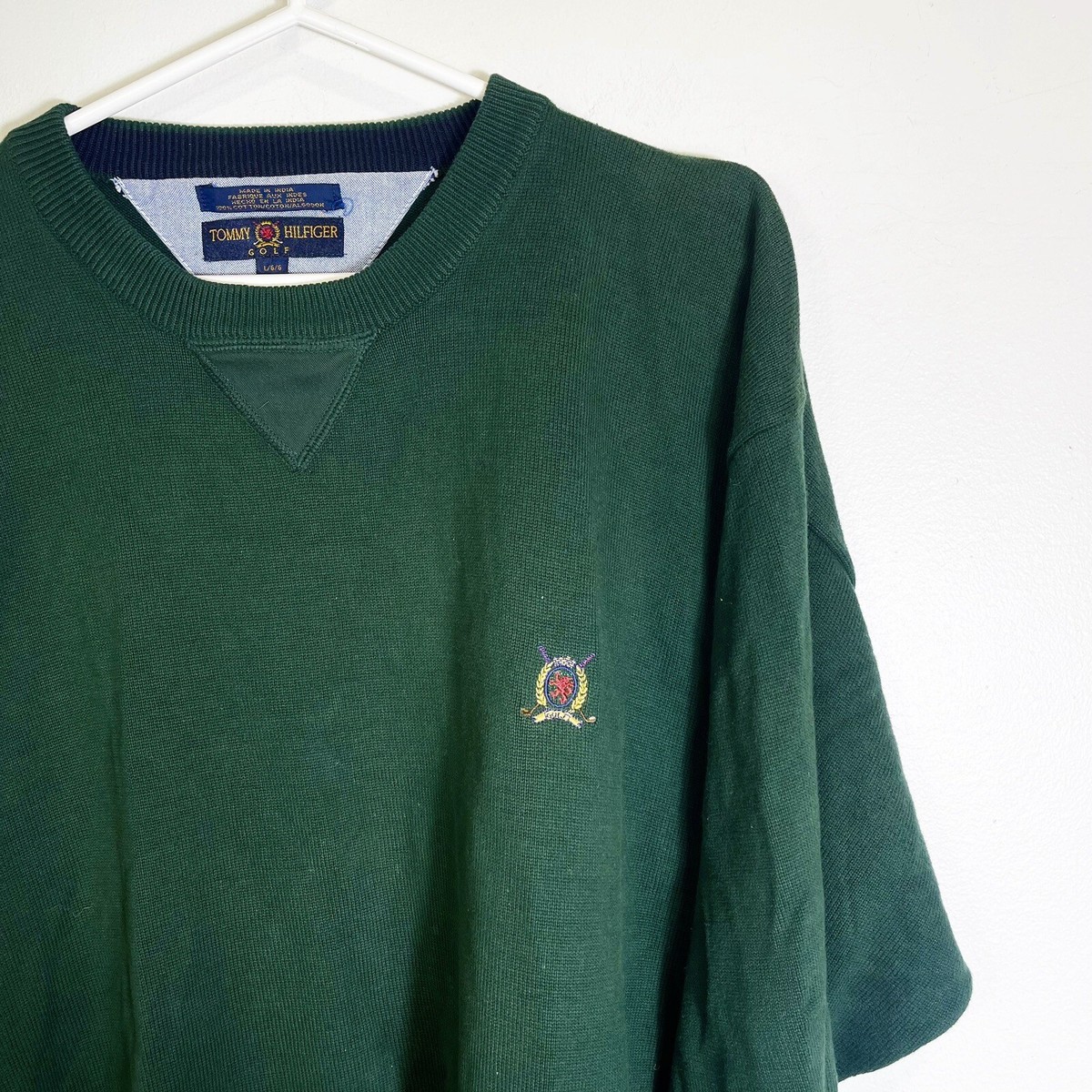 Vintage Tommy Hilfiger Golf Mens Green Sweater Mens Size Large | eBay