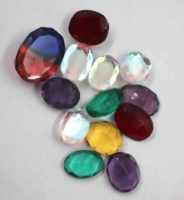 200 Ct Certified Mix Shape Citrine,Amethyst,Moldavite,Topaz,Ametrine Gemstone TS