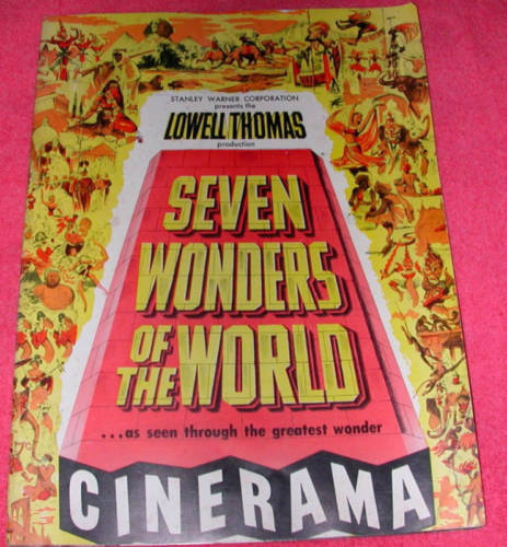 LOWELL THOMAS SIEBEN WELTWUNDER 1956 VINTAGE TOLLES PROGRAMM CINERAMA - Bild 1 von 1