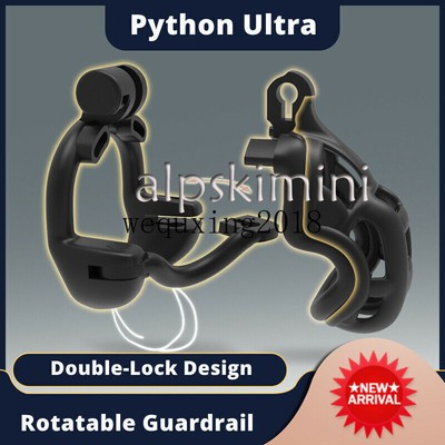 2022New Rotatable Guardrail Chastity Device Python Ultra 3D Printed Double-Lock