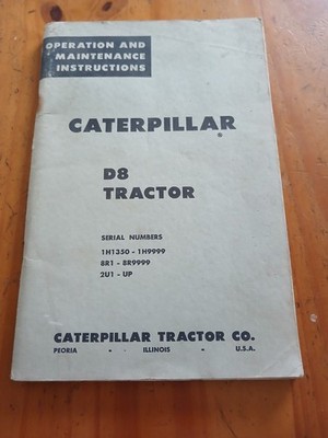 CAT Caterpillar D8 Betriebs- und Wartungsanleitung Buch