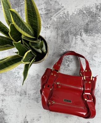 Jimmy Choo Maddy Cobalt Red 2003 Luxury Crossbody Italian Leather Bucket Bag
