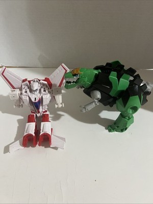 Transformers Grimlock 3 Step Changer Missing Tail & Jetfire Cyber Battalion Inc